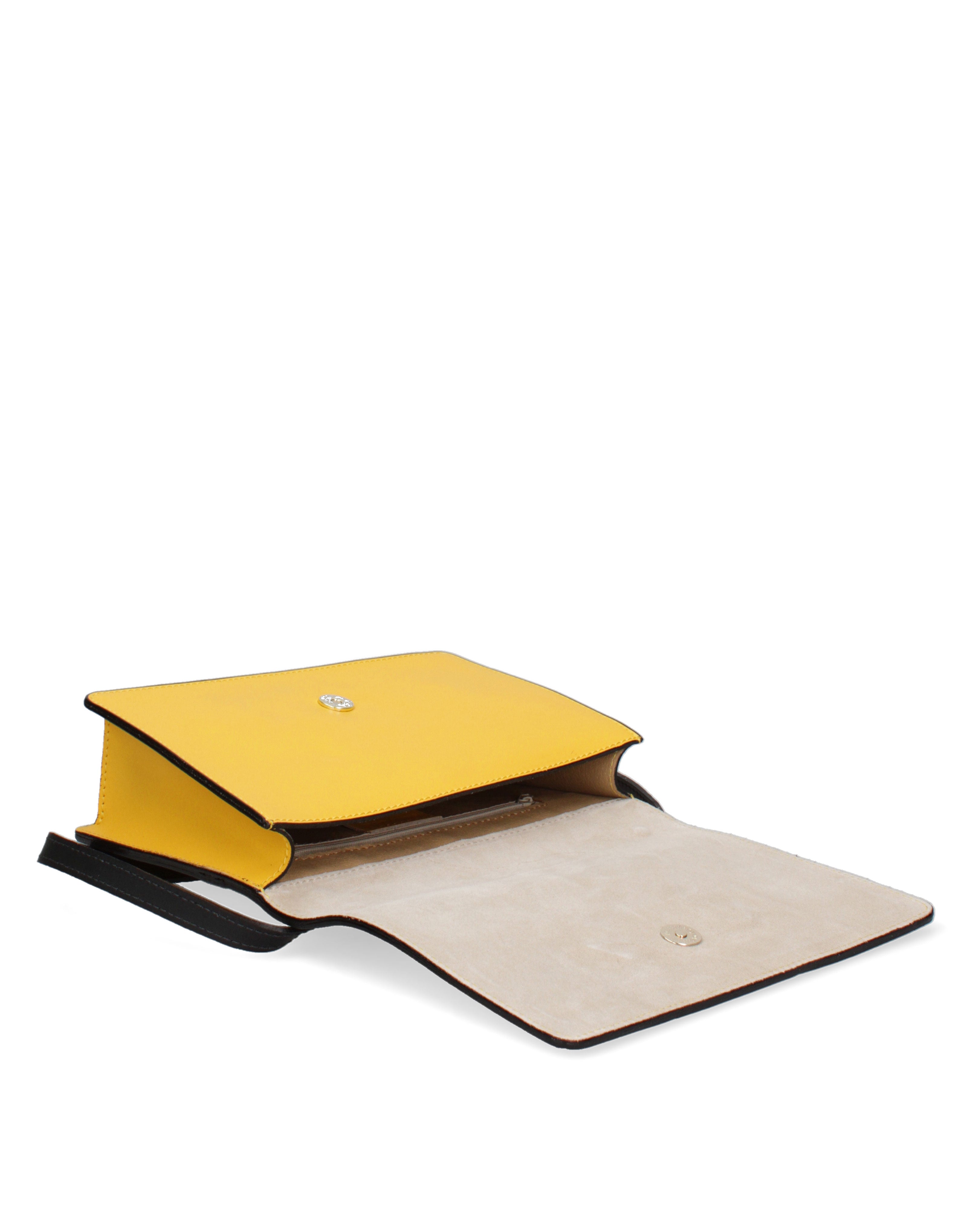 Ardena Borsa a tracolla da donna Vera pelle 1324-GIALLO+NERO Gave Lux