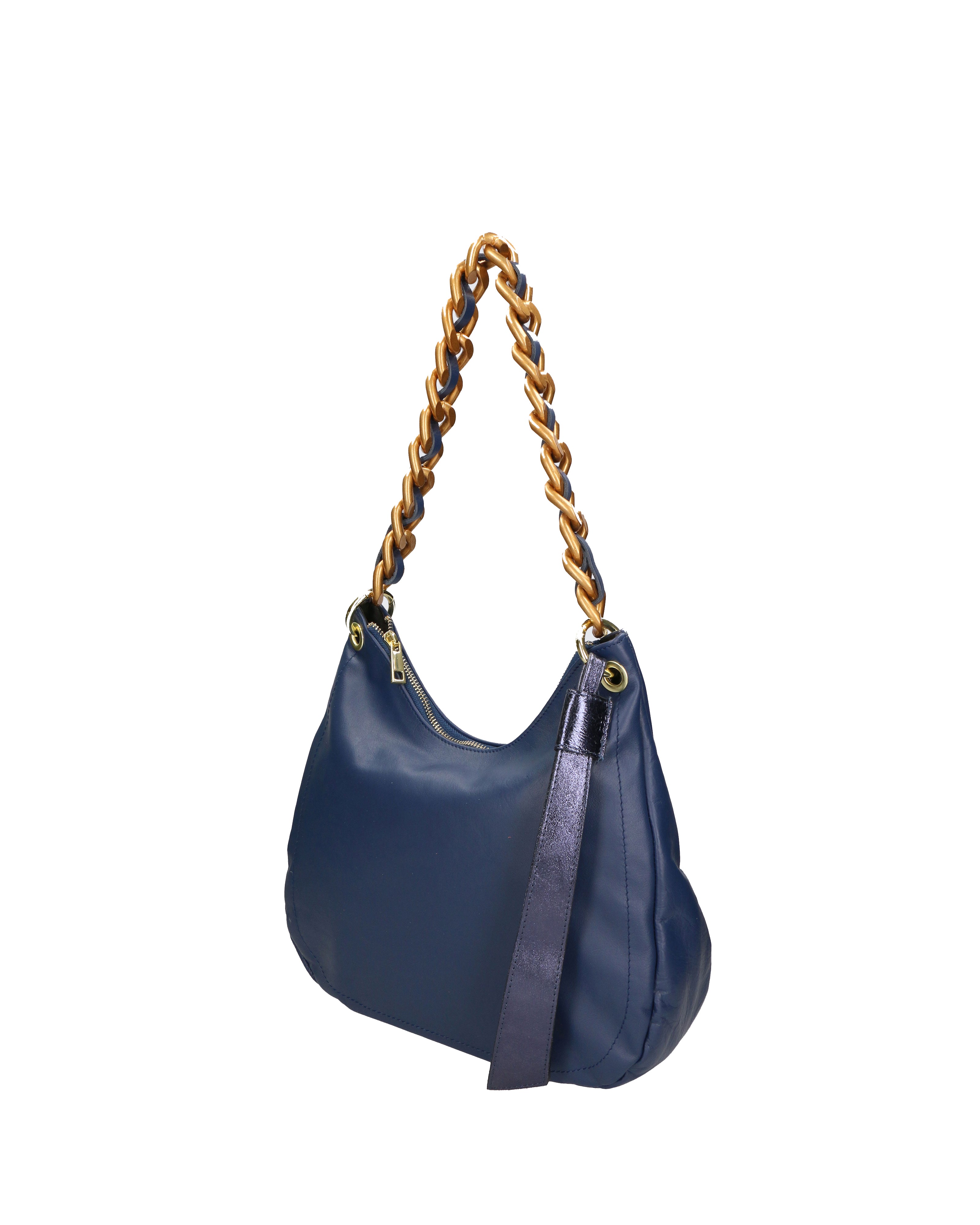 Artemisia Borsa a spalla da donna Vera pelle 05462-S24 BLU JEANS+L033 BLU Gave Lux