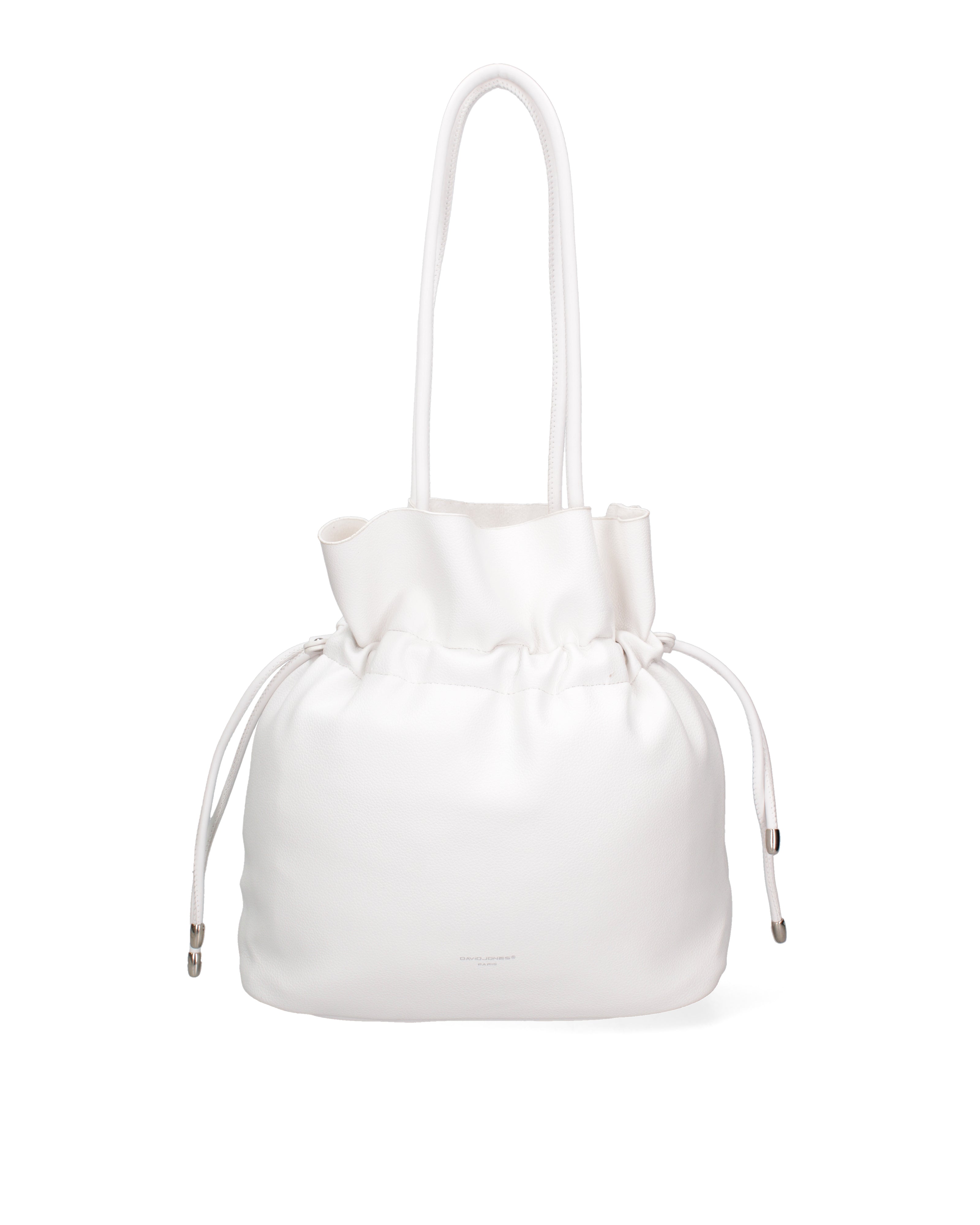 Borsa a spalla da donna 100% PVC F6717-2-WHITE David Jones
