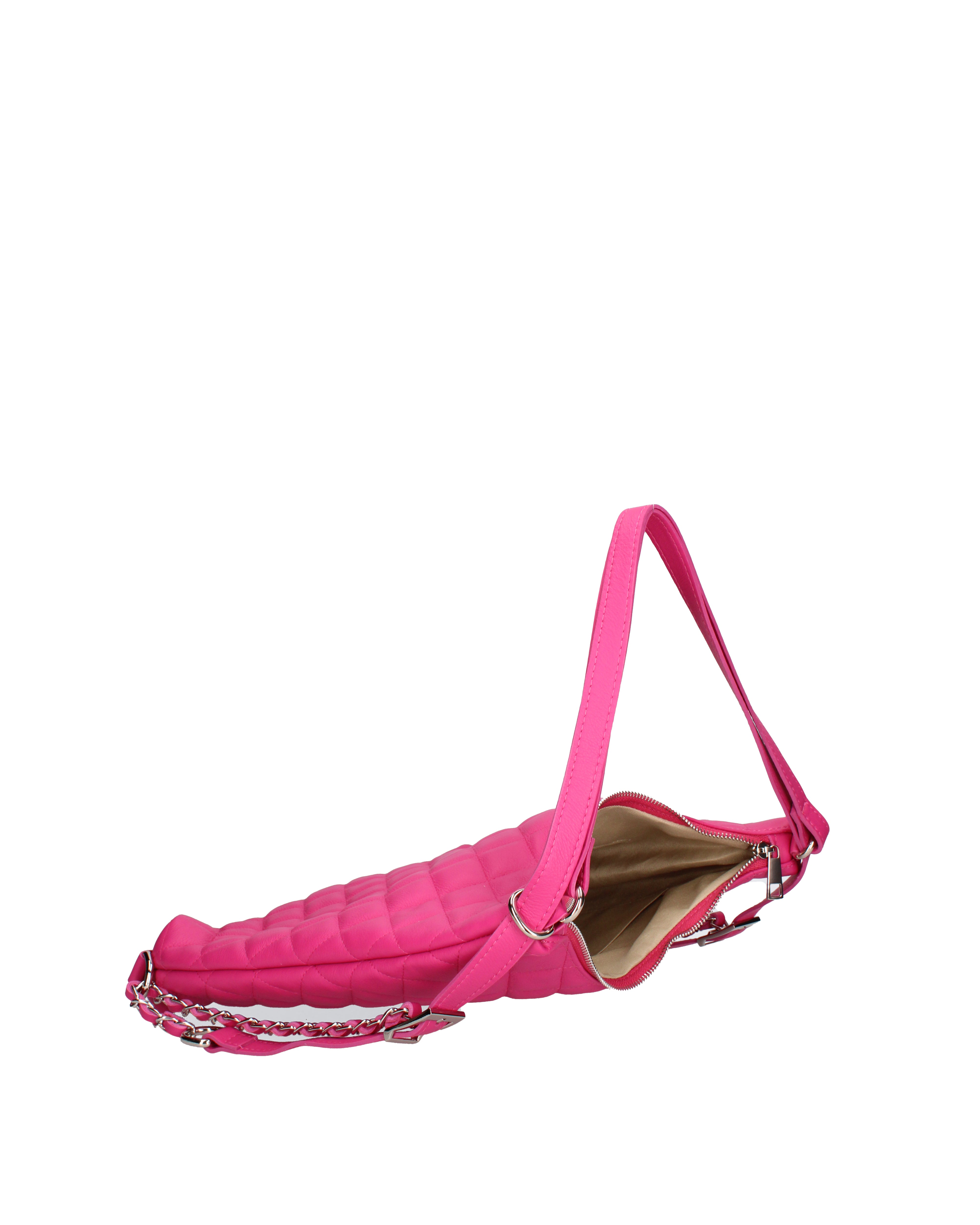 Borsa a spalla convertibile in zaino Vera pelle 07144-S02 FUXIA Roberta Rossi