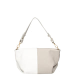 Borsa a spalla da donna Vera pelle 07165-D86 GRIGIO+BIANCO Roberta Rossi