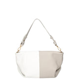 Borsa a spalla da donna Vera pelle 07165-D86 GRIGIO+BIANCO Roberta Rossi