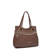 Evanthe Lux Borsa a spalla da donna 100% pelle B16982-MARRONE Braccialini