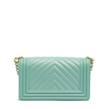 Borsa a mano da donna 100% Pvc FLAT S-VERDE ACQUA + LIGHT GOLD Marc Ellis