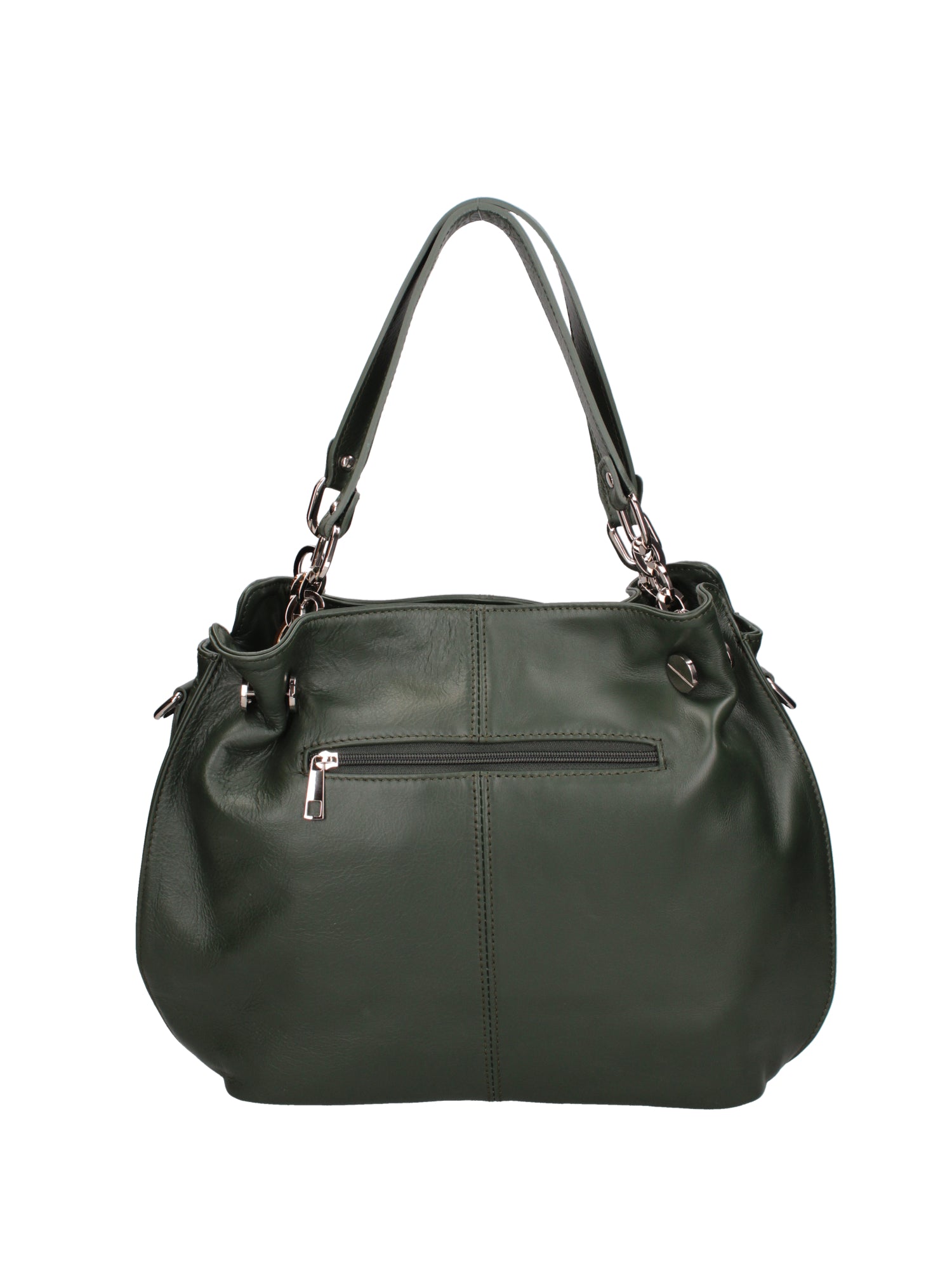 Ereba Borsa a mano da donna Made in Italy 100% pelle 3305-S14 VERDE SCURO Gave Lux