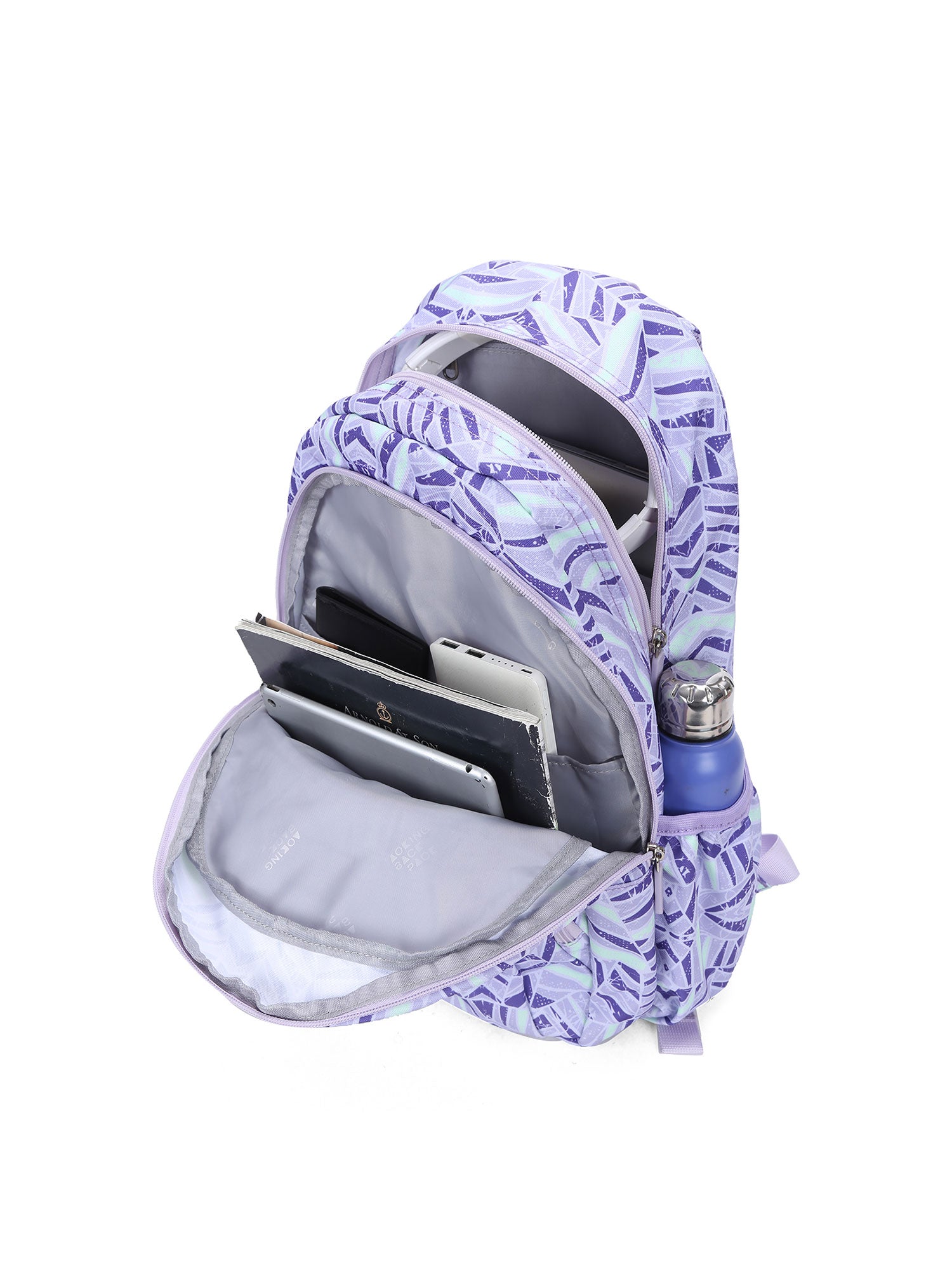 Zaino unisex Elowen Plus Casual XN3632-9-PURPLE GEOMETRY Aoking