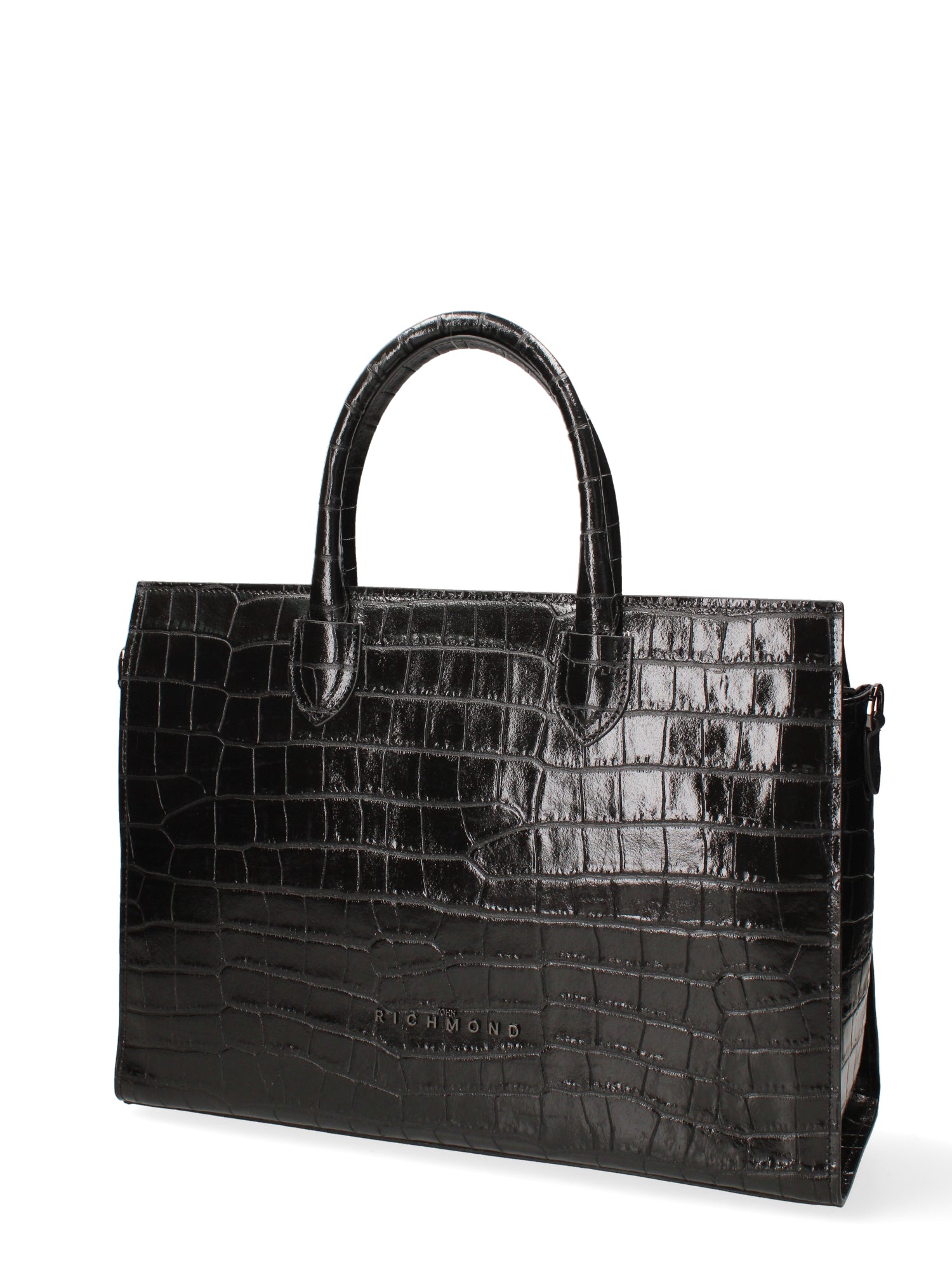 Borsa a mano da donna Vera pelle effetto cocco JR-W-1023-BLACK John Richmond