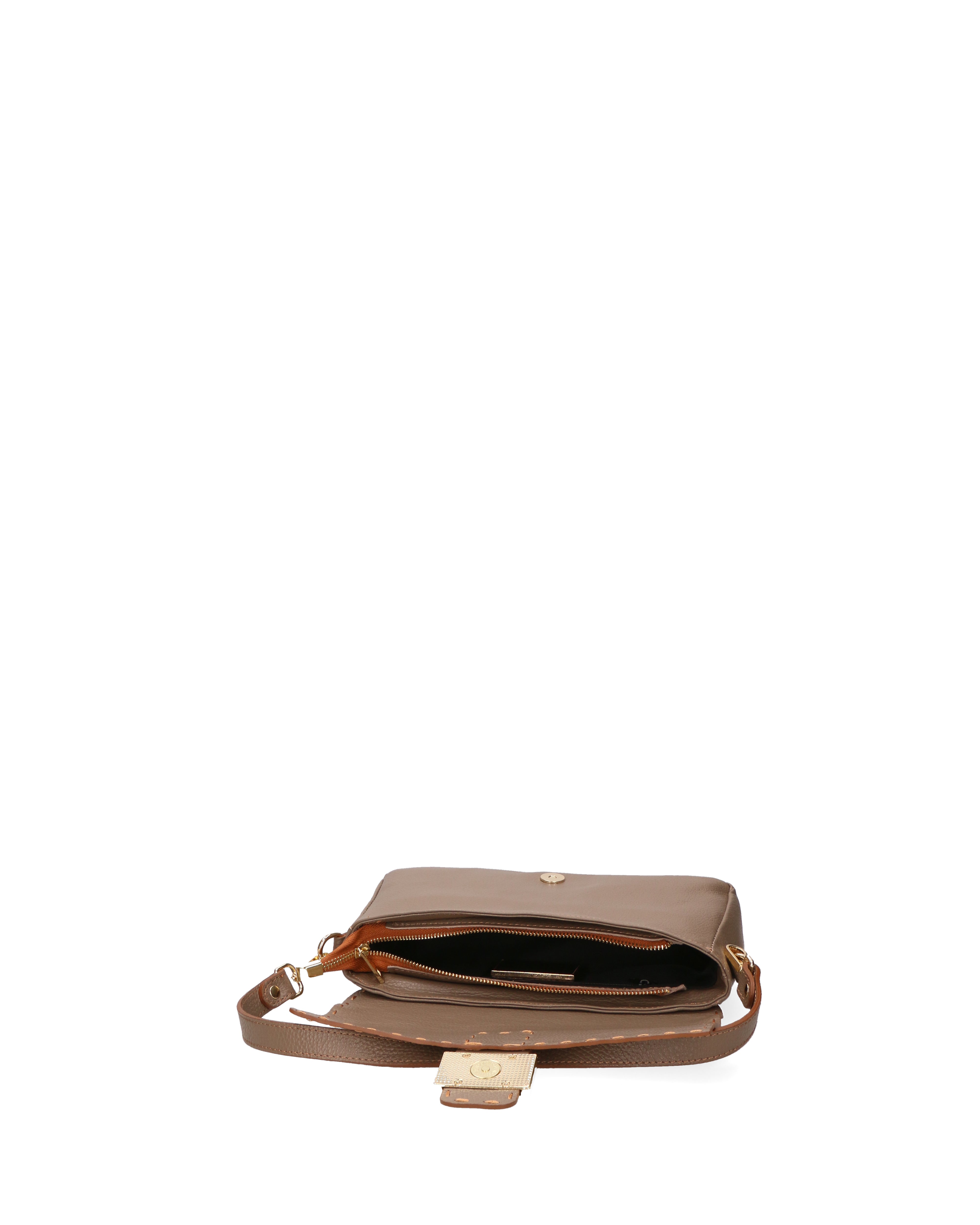 Wally Borsa a spalla da donna Vera pelle 06869-D40 TAUPE Gave Lux