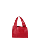 Borsa a mano da donna Vera pelle effetto cocco 07220-C58 ROSSO Roberta Rossi