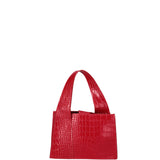 Borsa a mano da donna Vera pelle effetto cocco 07220-C58 ROSSO Roberta Rossi