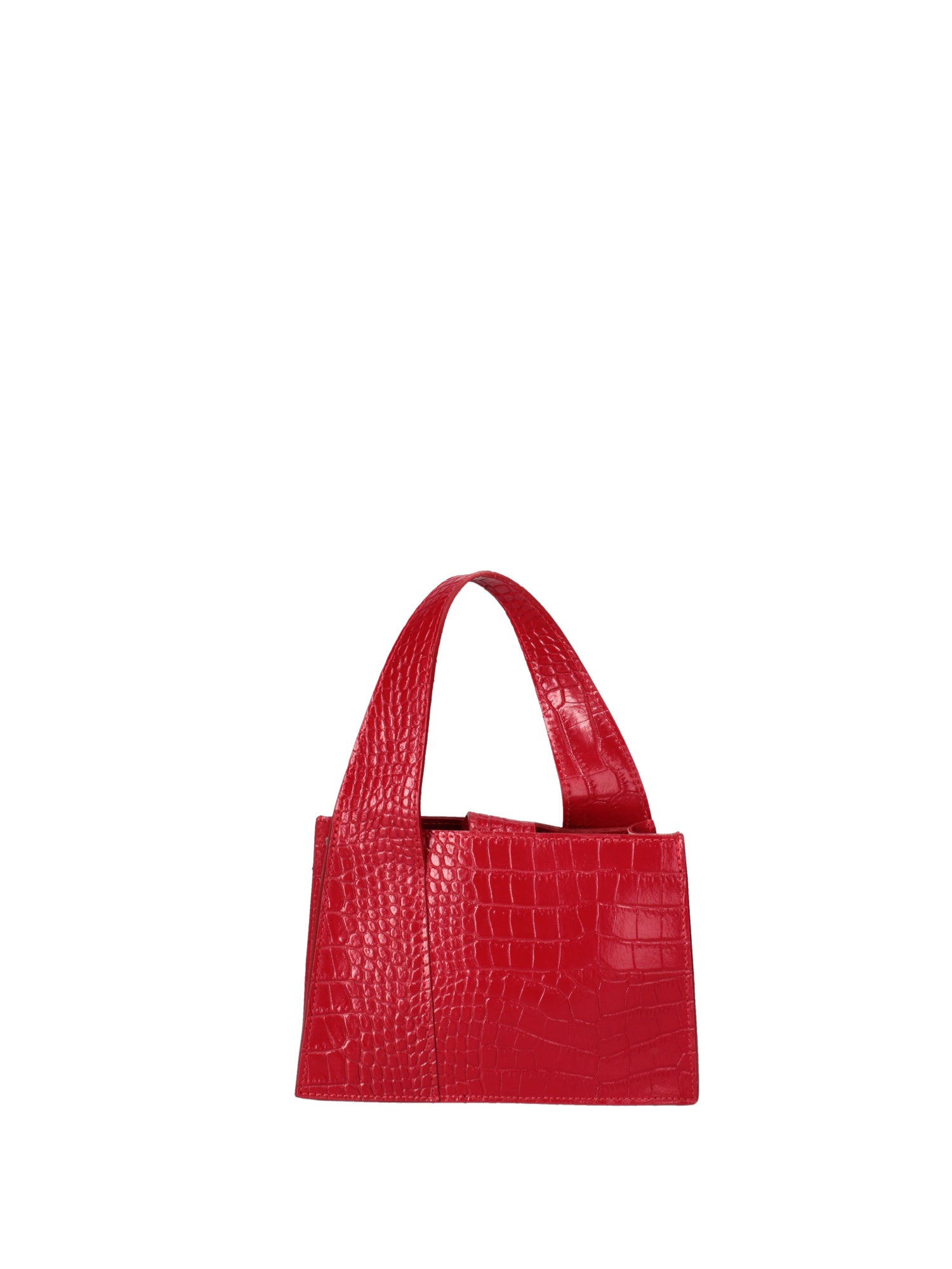 Borsa a mano da donna Vera pelle effetto cocco 07220-C58 ROSSO Roberta Rossi