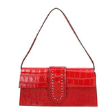 Alba Borsa a spalla da donna Vera pelle 04734-B58 ROSSO Gave Lux