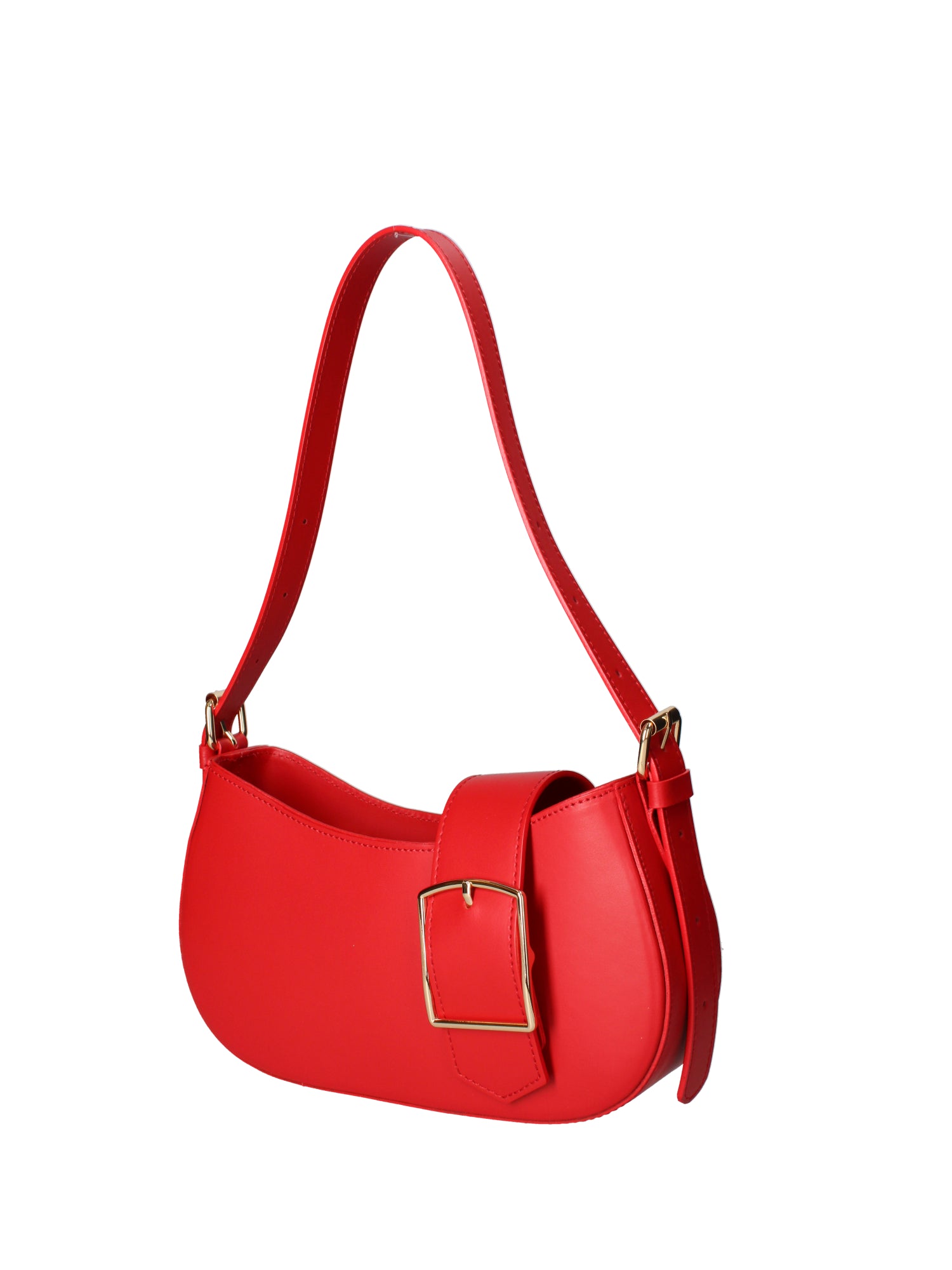 Borsa a spalla da donna 100% vera pelle 07213-L214 ROSSO Roberta Rossi