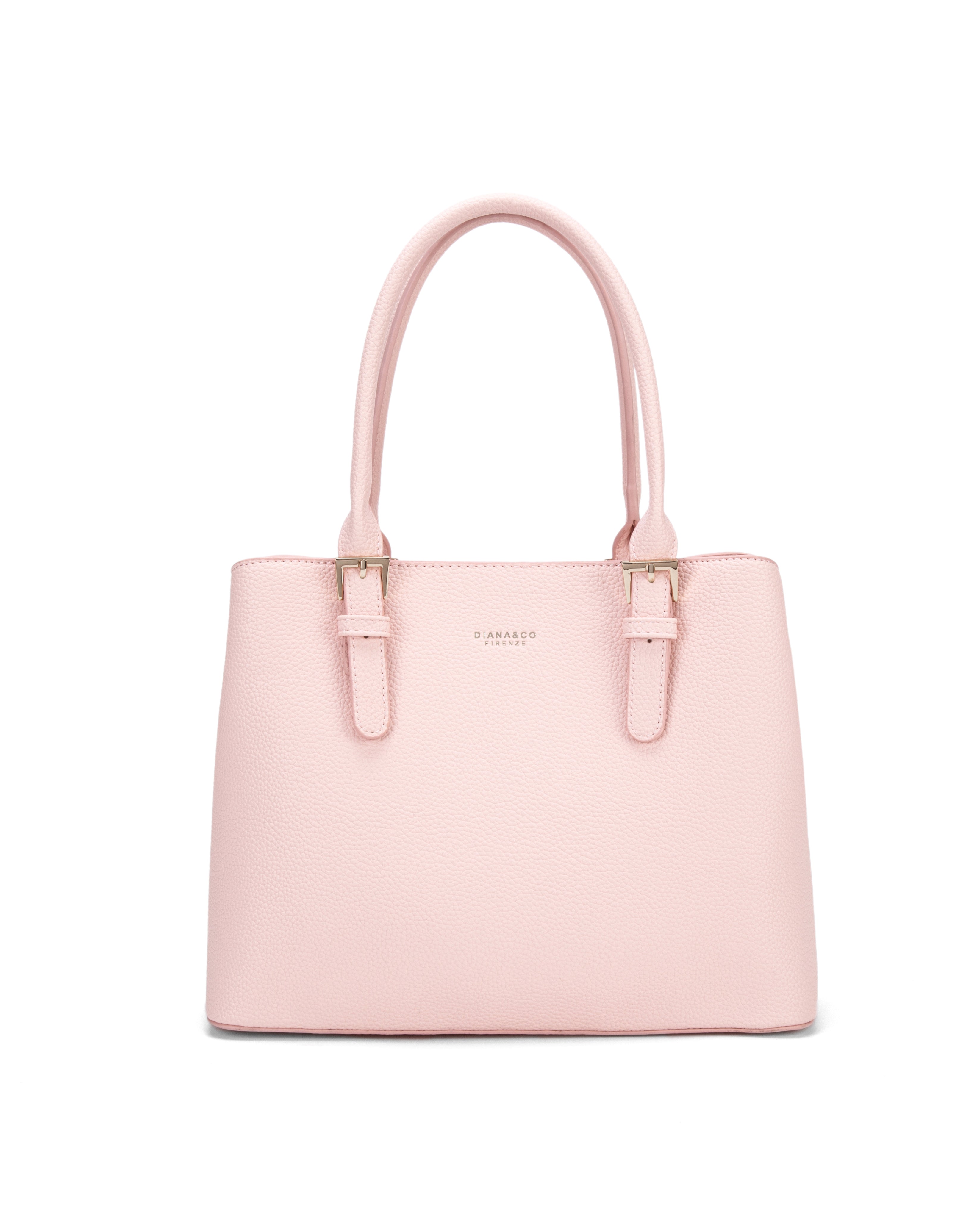 Borsa a mano da donna 100% pelle vegana PU 716-2PT-ROSE Diana&co