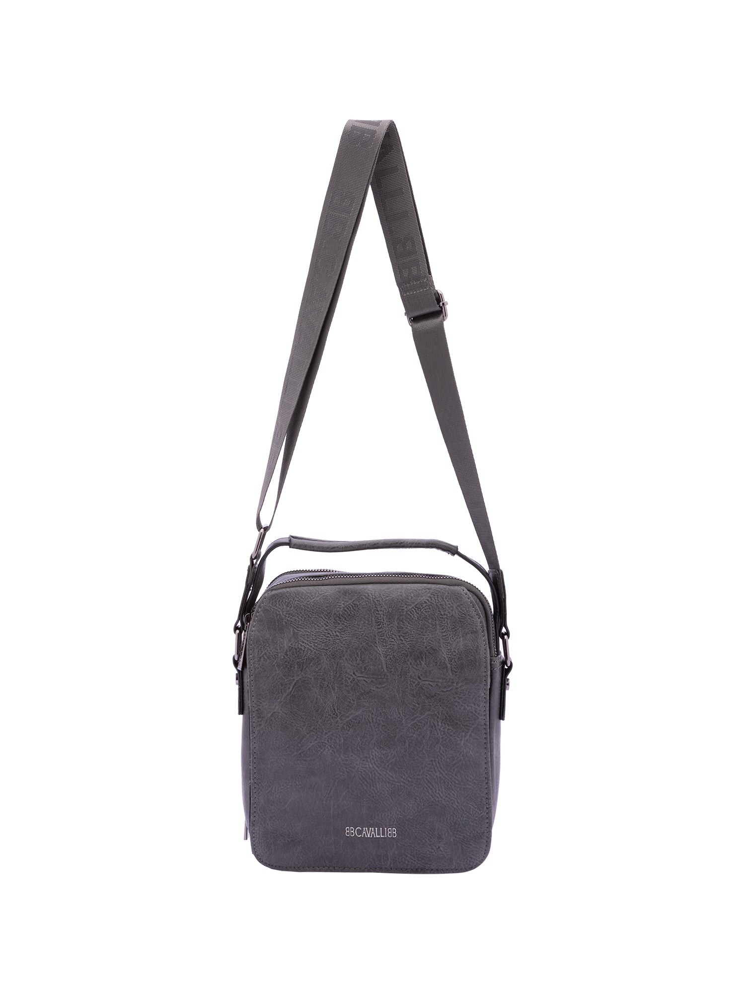 Borsa a tracolla uomo Ecopelle e poliestere BC1193-GRIGIO B Cavalli