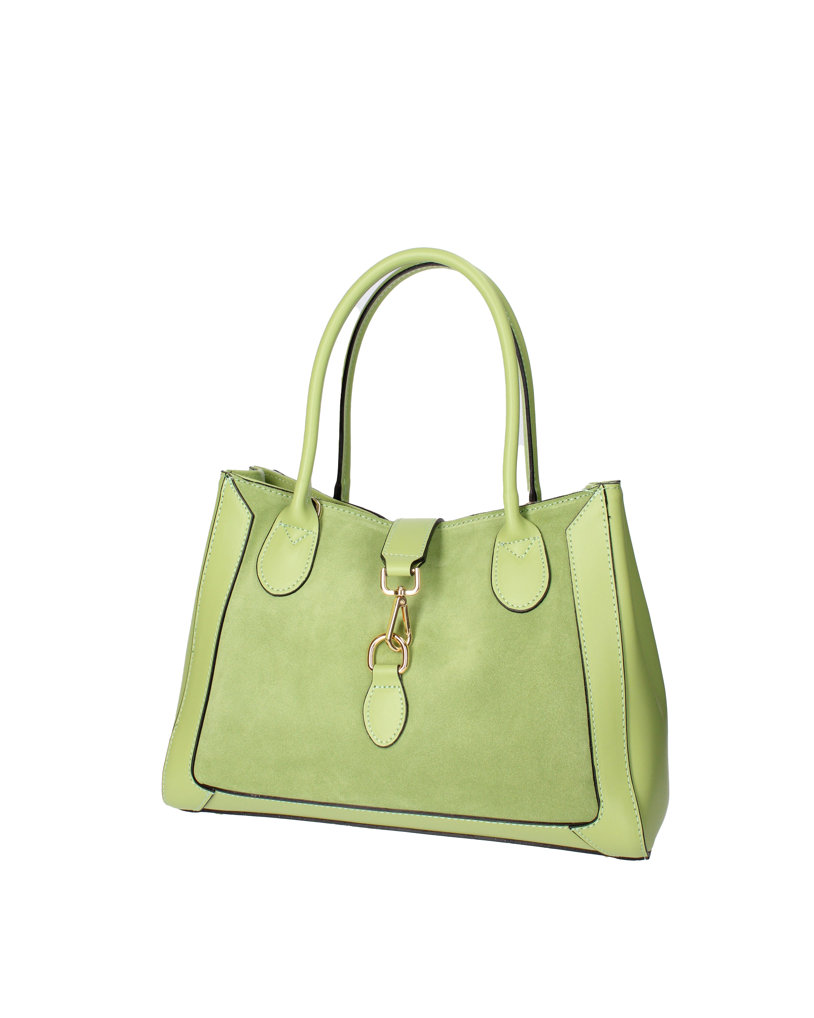 Jordana Borsa a mano da donna Vera pelle e suede 07150-L260 PISTACCHIO Viola Castellani