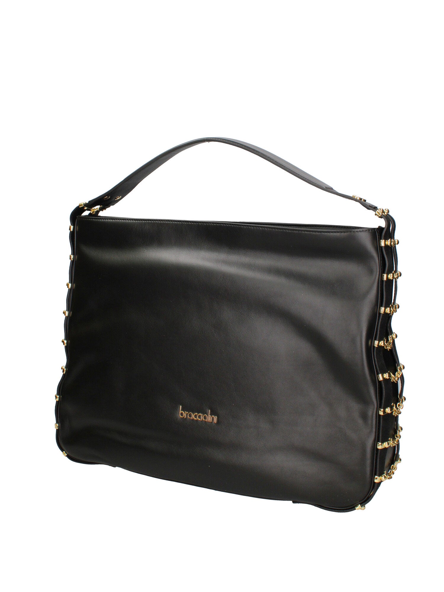 Erisia Chic Borsa a spalla da donna Vera pelle B17223-NERO Braccialini