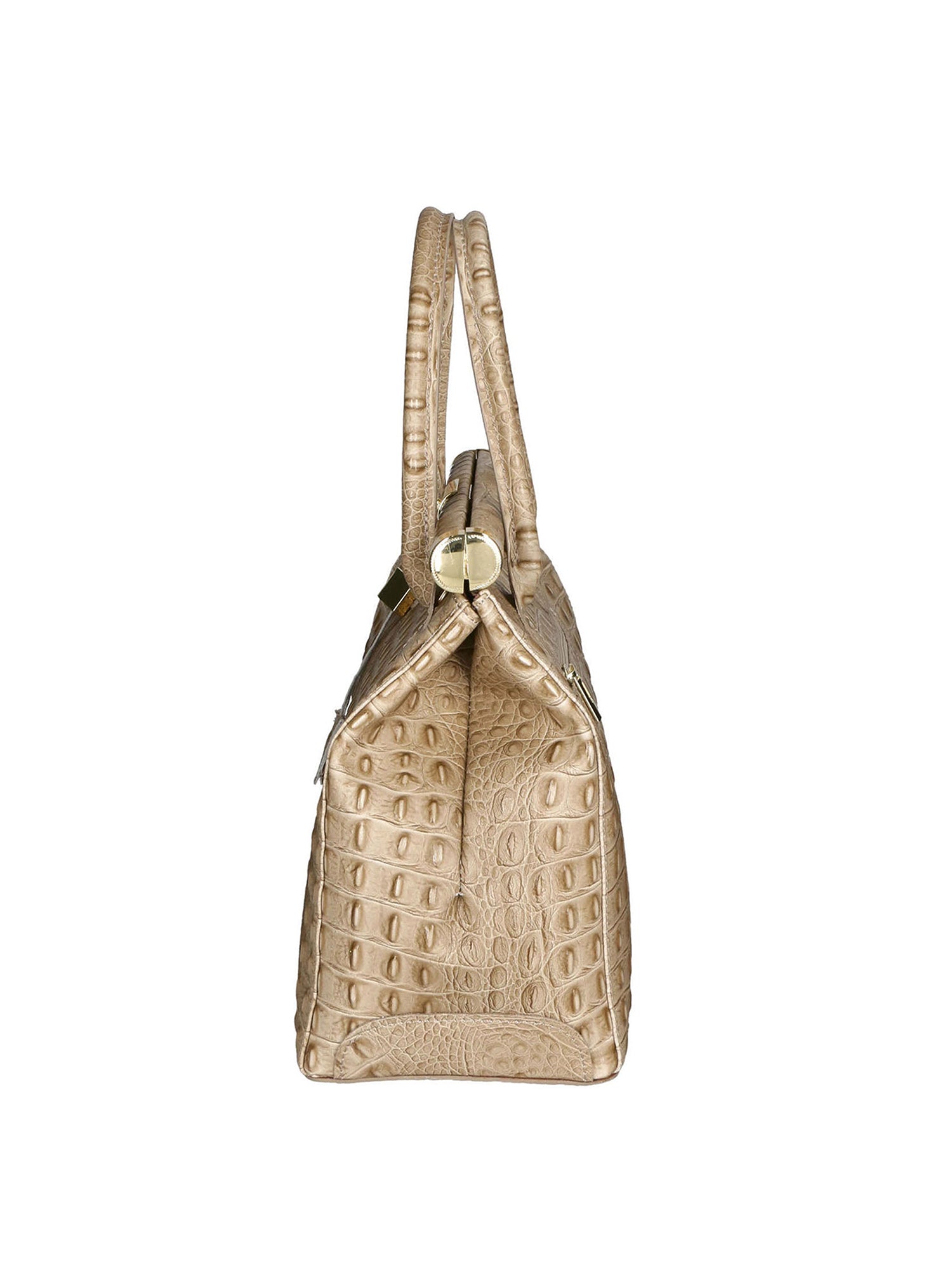 Deborah Borsa a mano da donna Pelle Croco Stampata 7727-C40 TAUPE SCURO DARK TAUPE Gave Lux