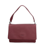 Borsa a spalla da donna Ecopelle vegana 637-1-BURGUNDY Diana&co