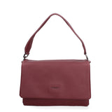 Borsa a spalla da donna Ecopelle vegana 637-1-BURGUNDY Diana&co