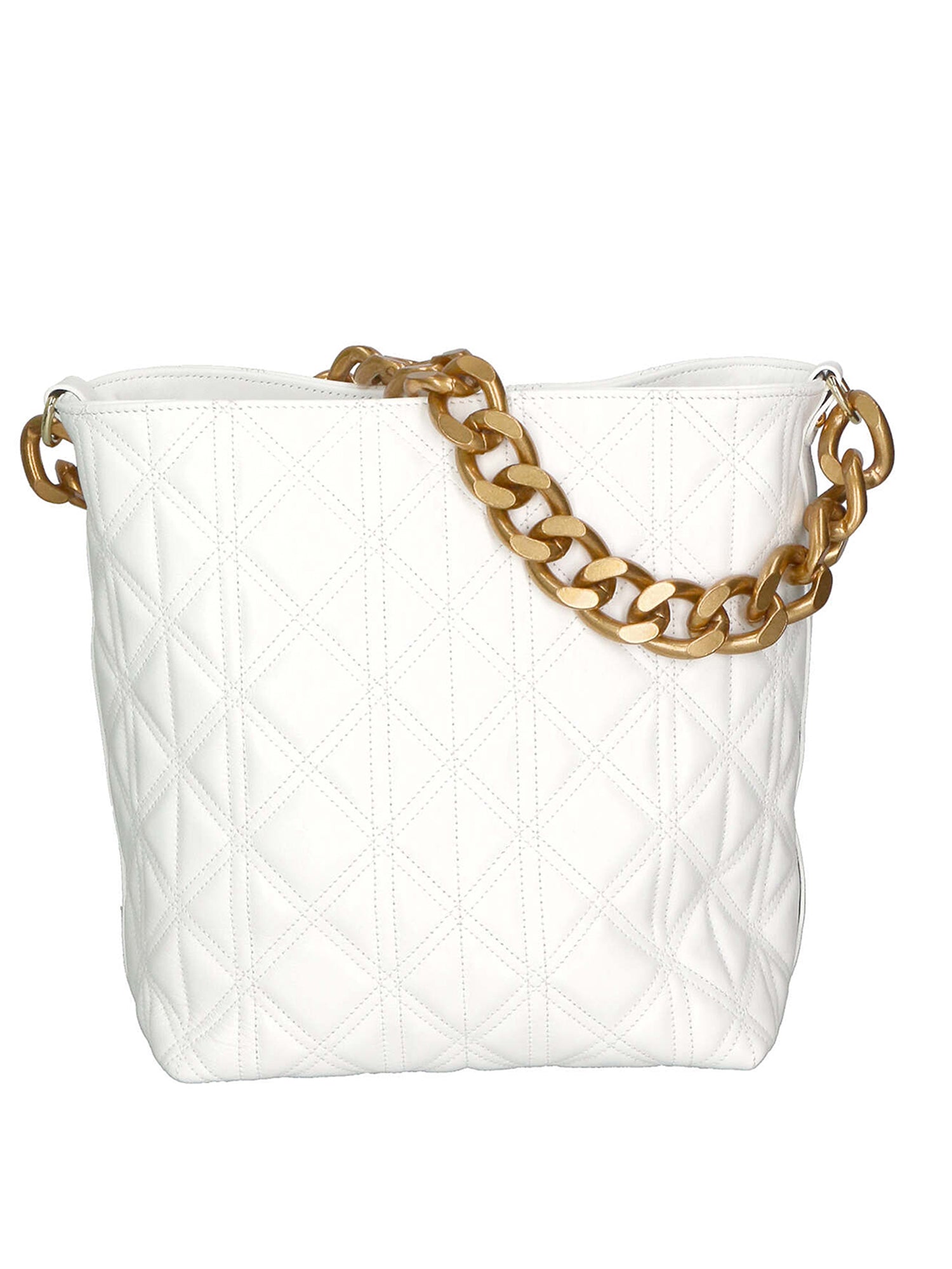 Adra Borsa a spalla da donna Vera pelle 04538-S01 BIANCO Gave Lux