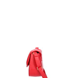 Borsa a spalla da donna Vera pelle 07152-D58 ROSSO FUOCO Viola Castellani