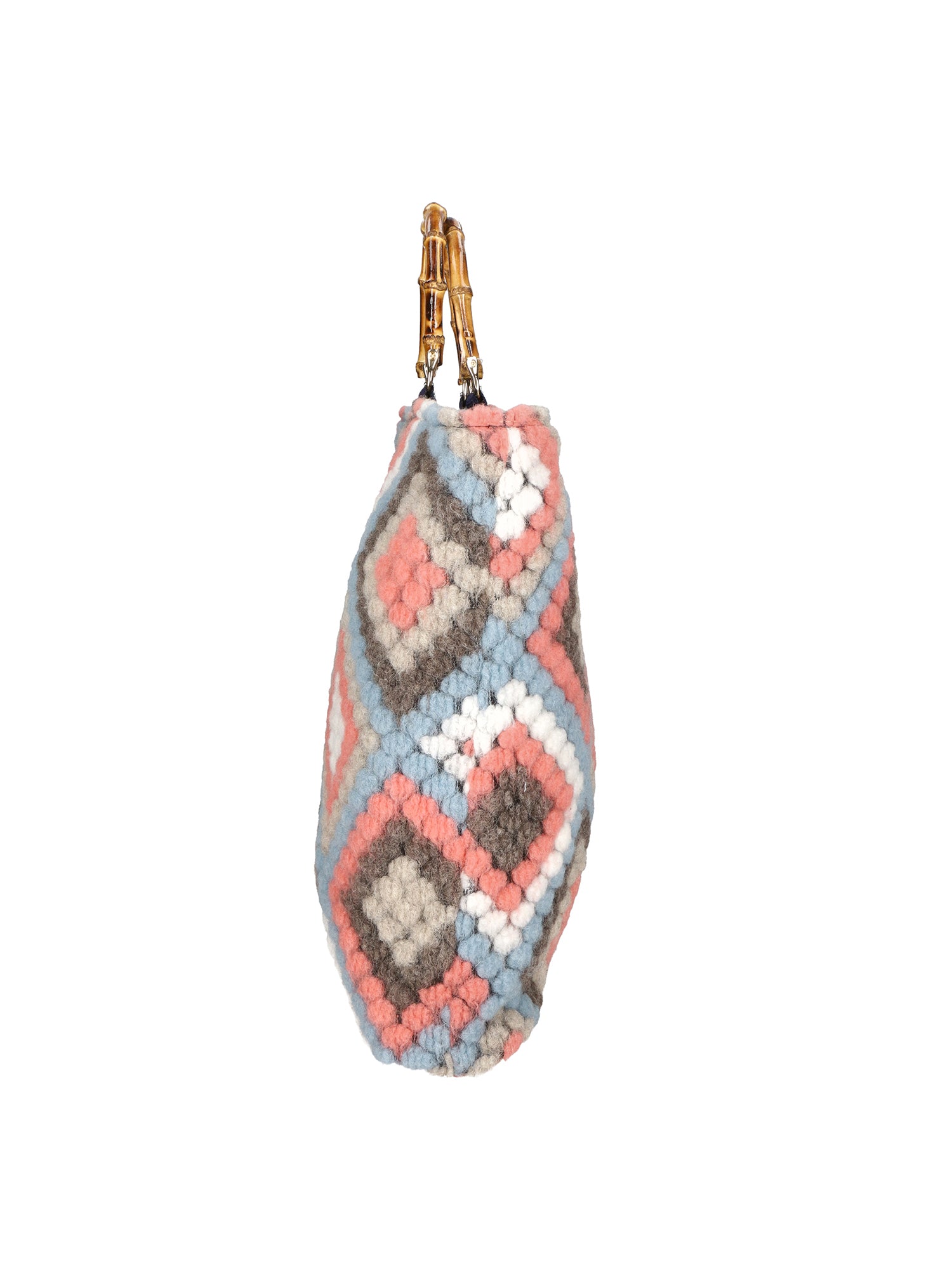Luana Borsa a mano da donna Lana e vera pelle 04466-CIELO Gave Lux
