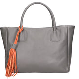 Rosalie Borsa a spalla da donna 100% pelle 06503-D27 GRIGIO SCURO Gave Lux