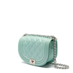 Borsa a mano da donna 100% PVC FLAT ZOE-VERDE ACQUA + SILVER Marc Ellis