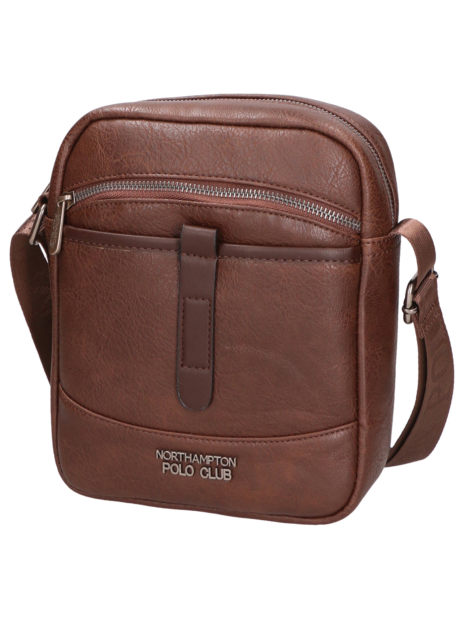Borsa a tracolla uomo 100% PU Leather PCL3006-COFFEE Northampton Polo Club