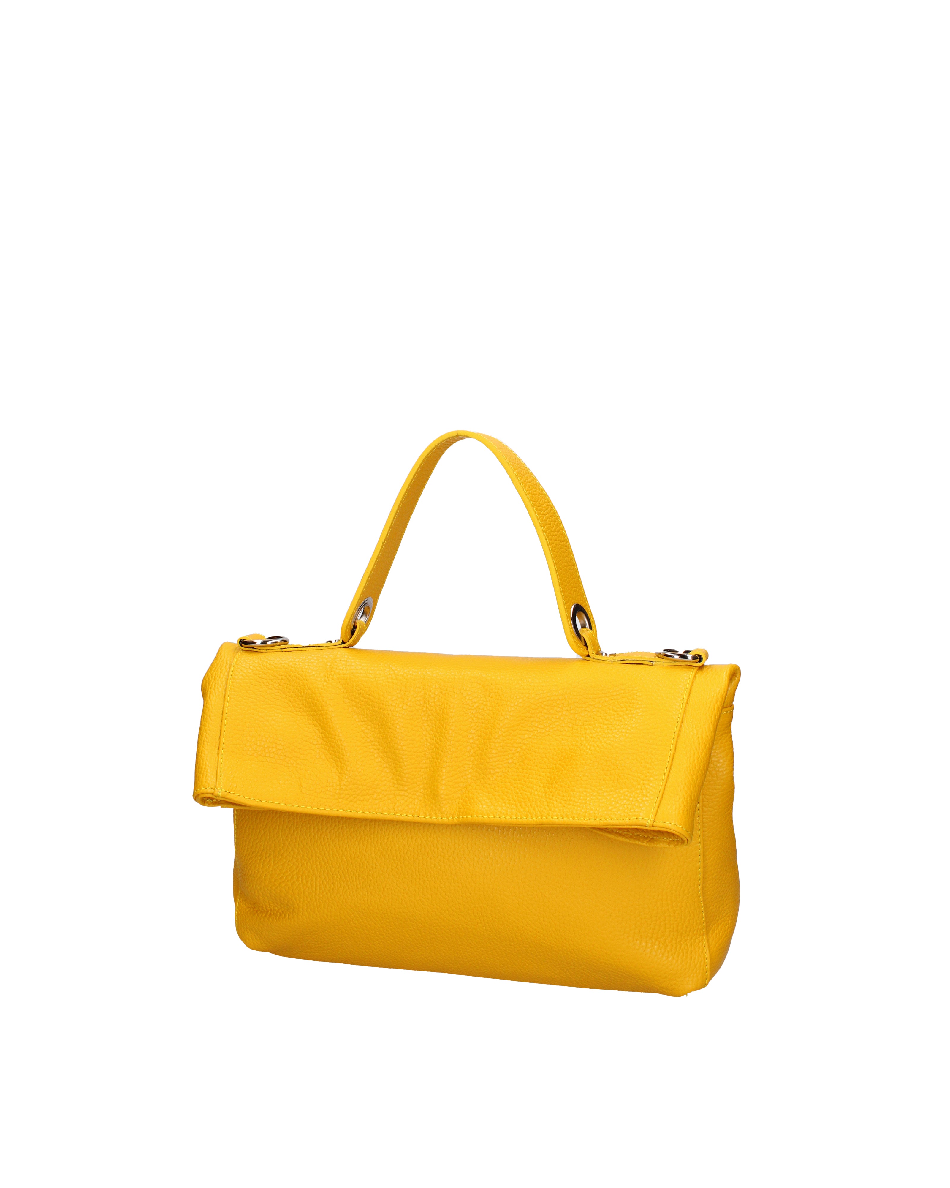 Borsa a spalla da donna Vera pelle 07159-D04 GIALLO Viola Castellani
