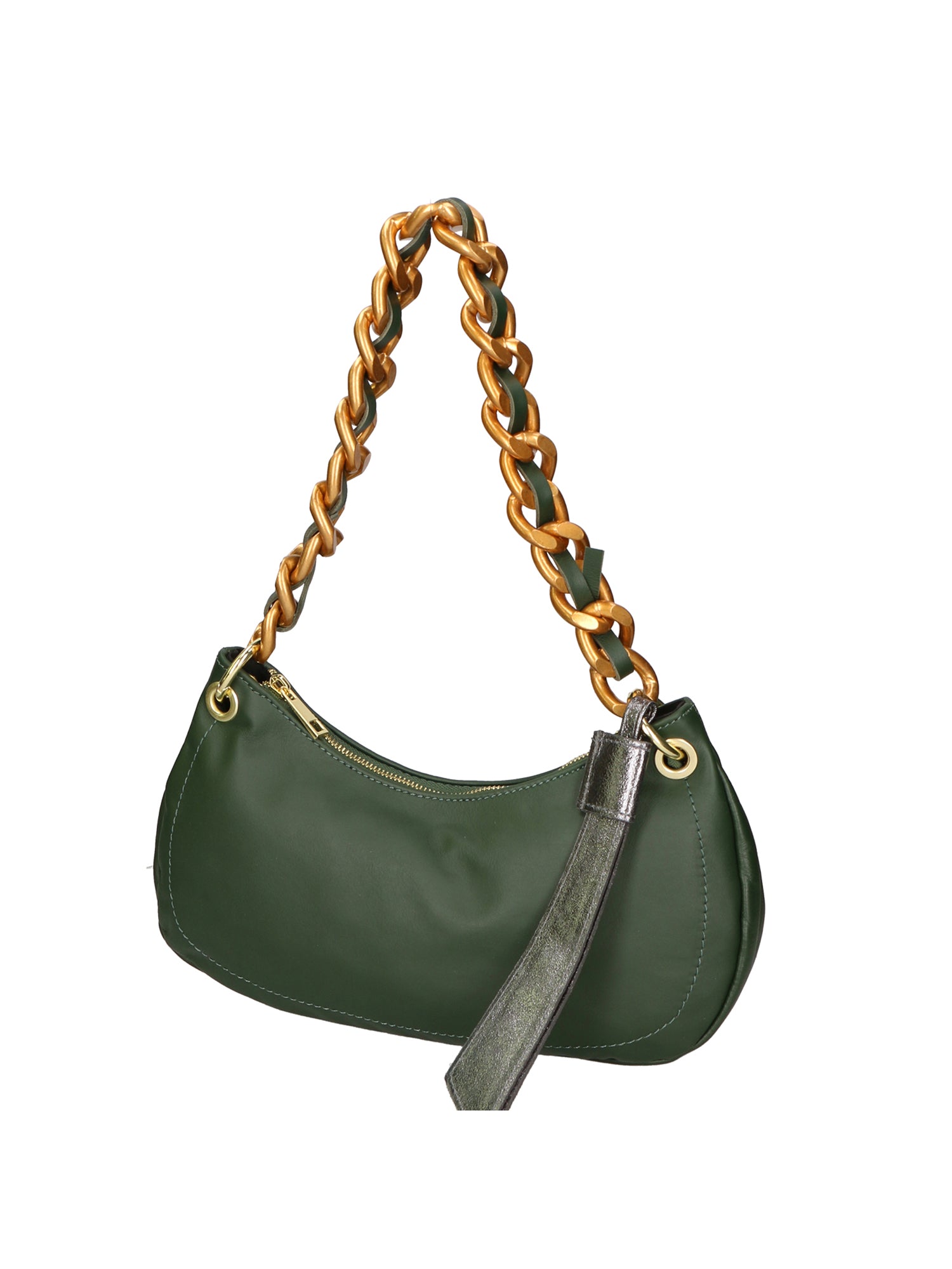 Ferrara Borsa a spalla da donna Vera pelle 05461-S14 VERDE SCURO L020 FERRO Gave Lux