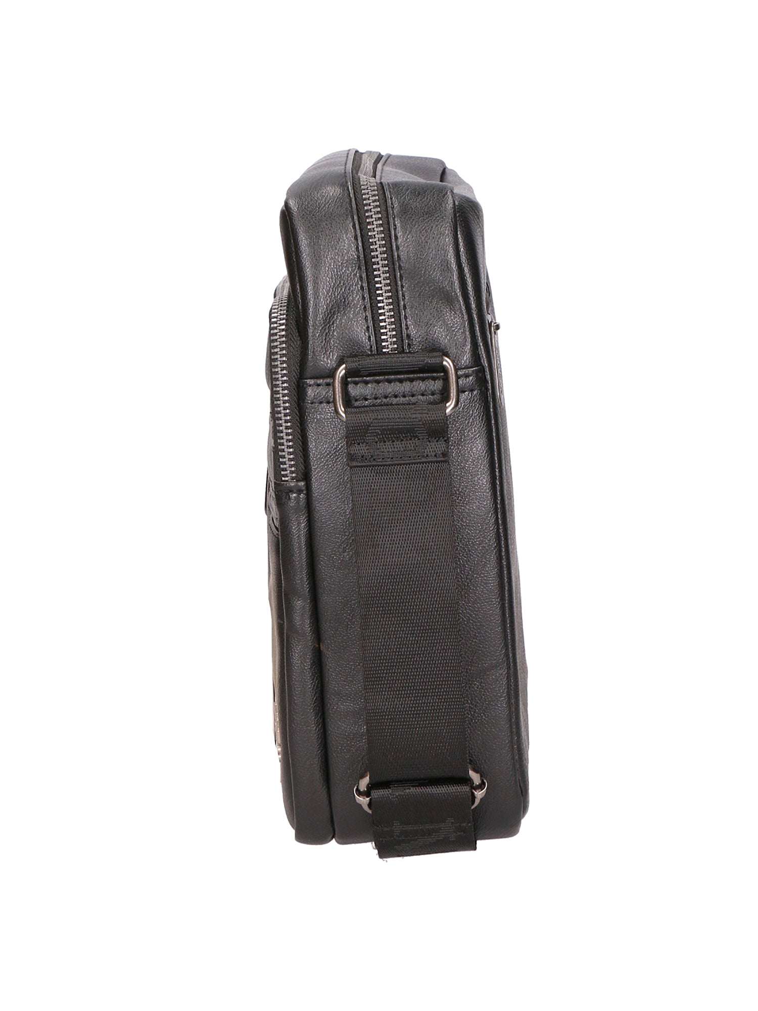 Borsa a tracolla uomo 100% pelle PU PCL3103-BLACK Northampton Polo Club
