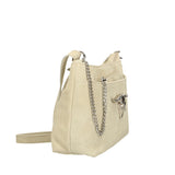 Embera Elite Borsa a tracolla donna Vera pelle scamosciata 8650-BEIGE Gave Lux