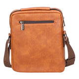 Borsa a tracolla uomo 100% pelle PU PCL3053-BROWN Northampton Polo Club