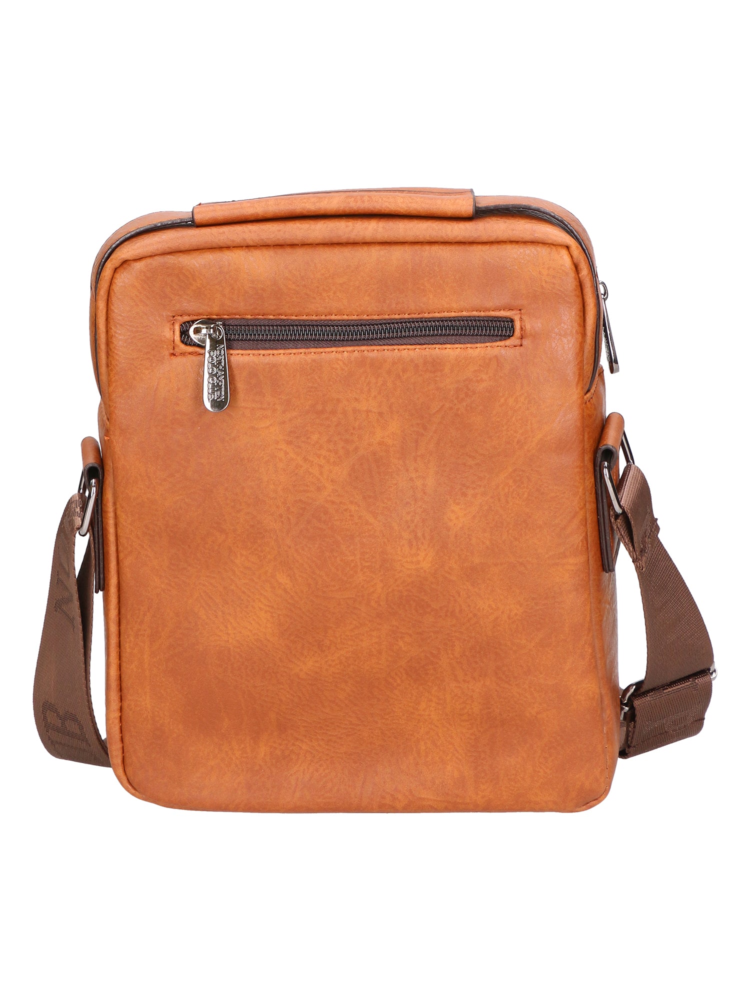Borsa a tracolla uomo 100% pelle PU PCL3053-BROWN Northampton Polo Club