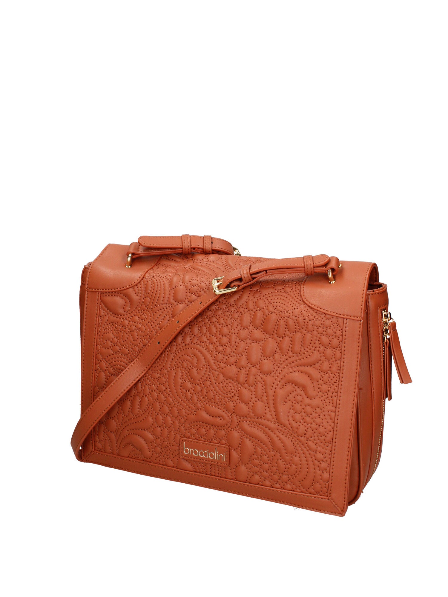 Idalia Elite Borsa a tracolla da donna 100% poliuretano B16891GR-MARRONE Braccialini
