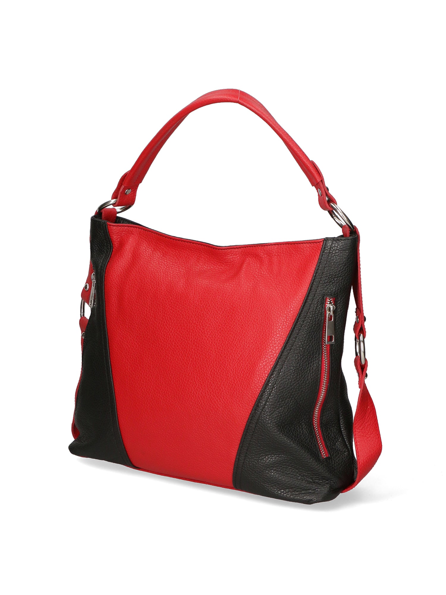 Emily Borsa a spalla da donna Vera pelle 80064-D10 ROSSO D28 NERO Gave Lux