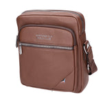 Borsa a tracolla uomo Pelle PU vegana PCL3025-LIGHT BROWN Northampton Polo Club
