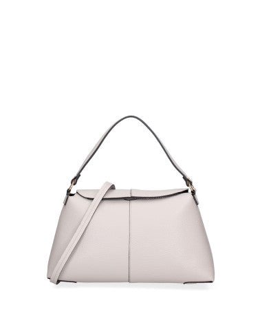 Borsa a spalla da donna Vera pelle 07154-D86 GRIGIO PERLA Roberta Rossi