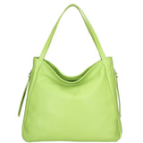 Borsa a spalla da donna Misto pelle e tessuto 07155-D12 VERDE Roberta Rossi