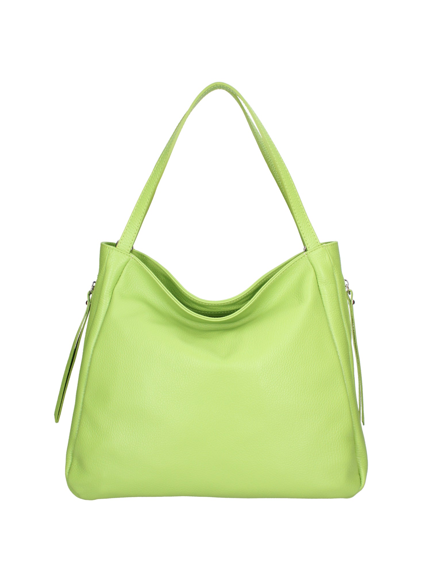 Borsa a spalla da donna Misto pelle e tessuto 07155-D12 VERDE Roberta Rossi