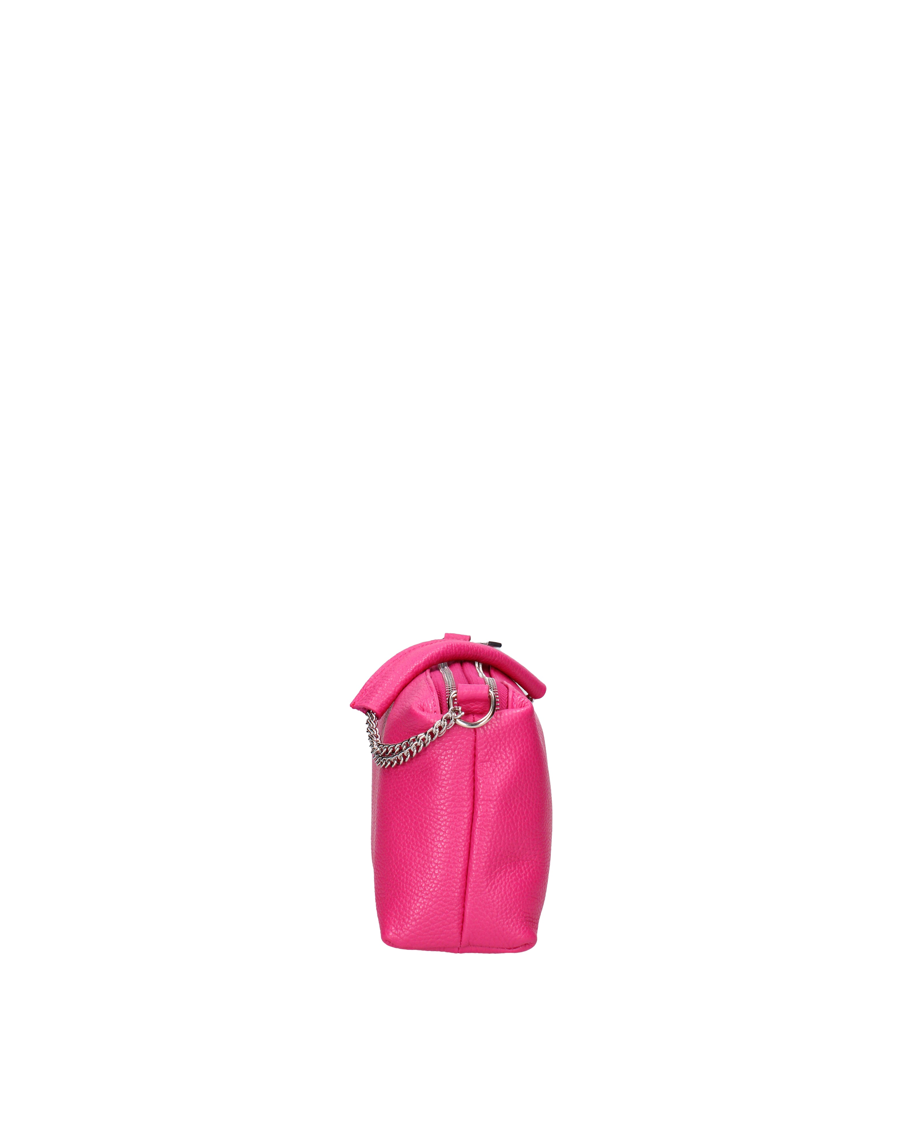 Borsa a spalla da donna Vera pelle 07141-D02 FUXIA Viola Castellani