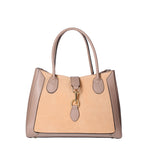 Jordana Borsa a mano da donna Vera pelle e suede 07150-L110 TAUPE Viola Castellani