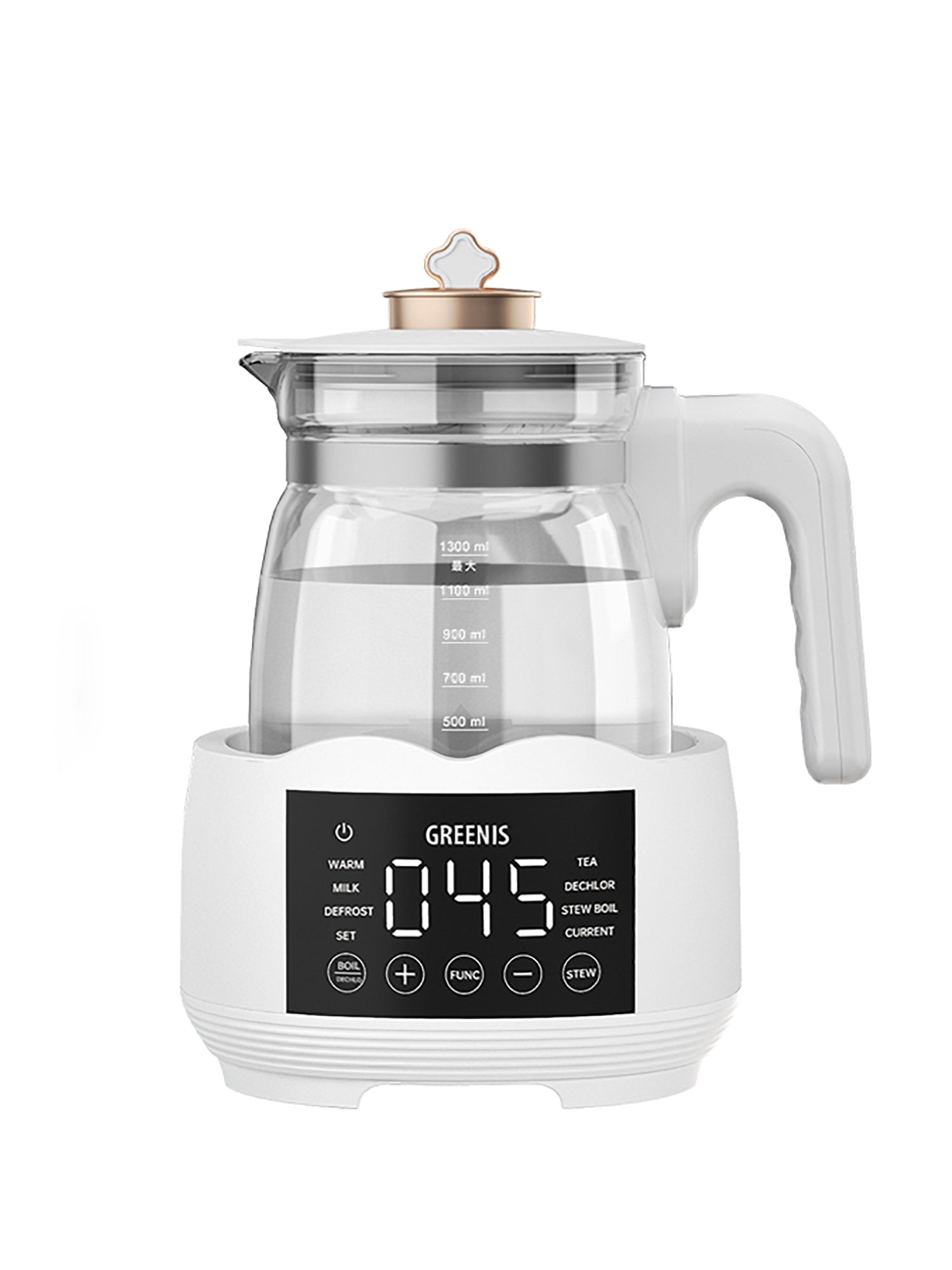 Unisex Scaldalatte Elettrico in Plastica e Vetro 24 Mesi Garanzia ACN-3841A1-White Volkshin