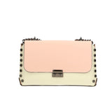 Vera pelle 8641-BEIGE+ROSA Borsa a tracolla da donna Evanthe Pro Gave Lux