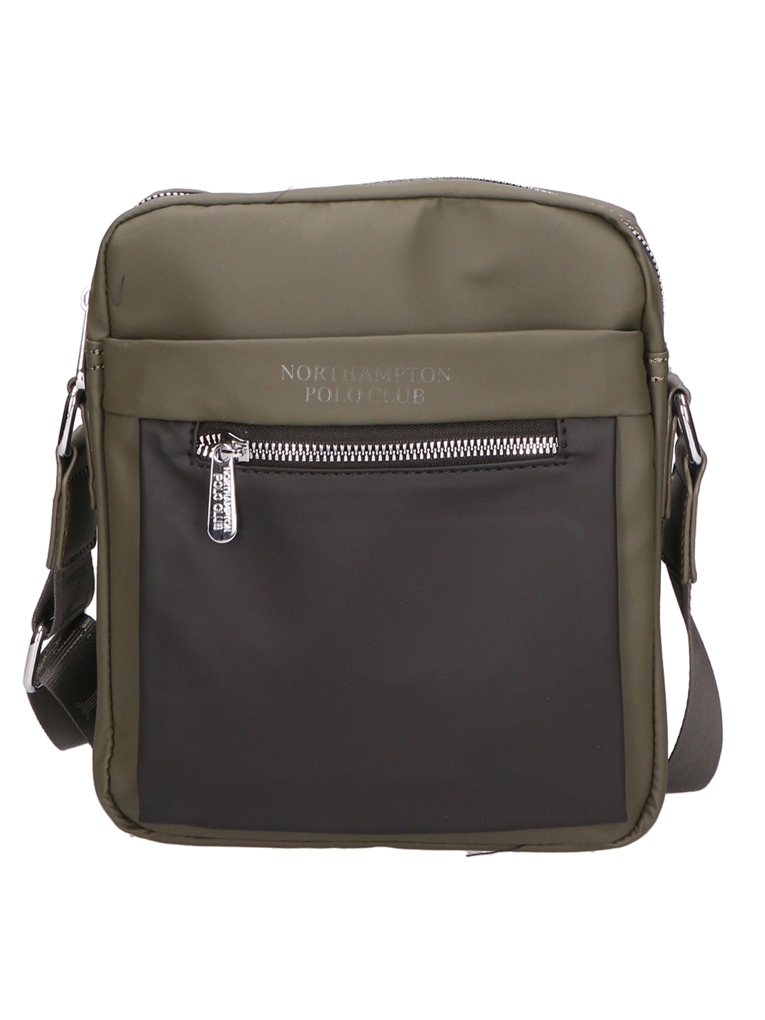 Borsa a tracolla uomo 100% PU Leather PCL3015-GREEN-BLACK Northampton Polo Club