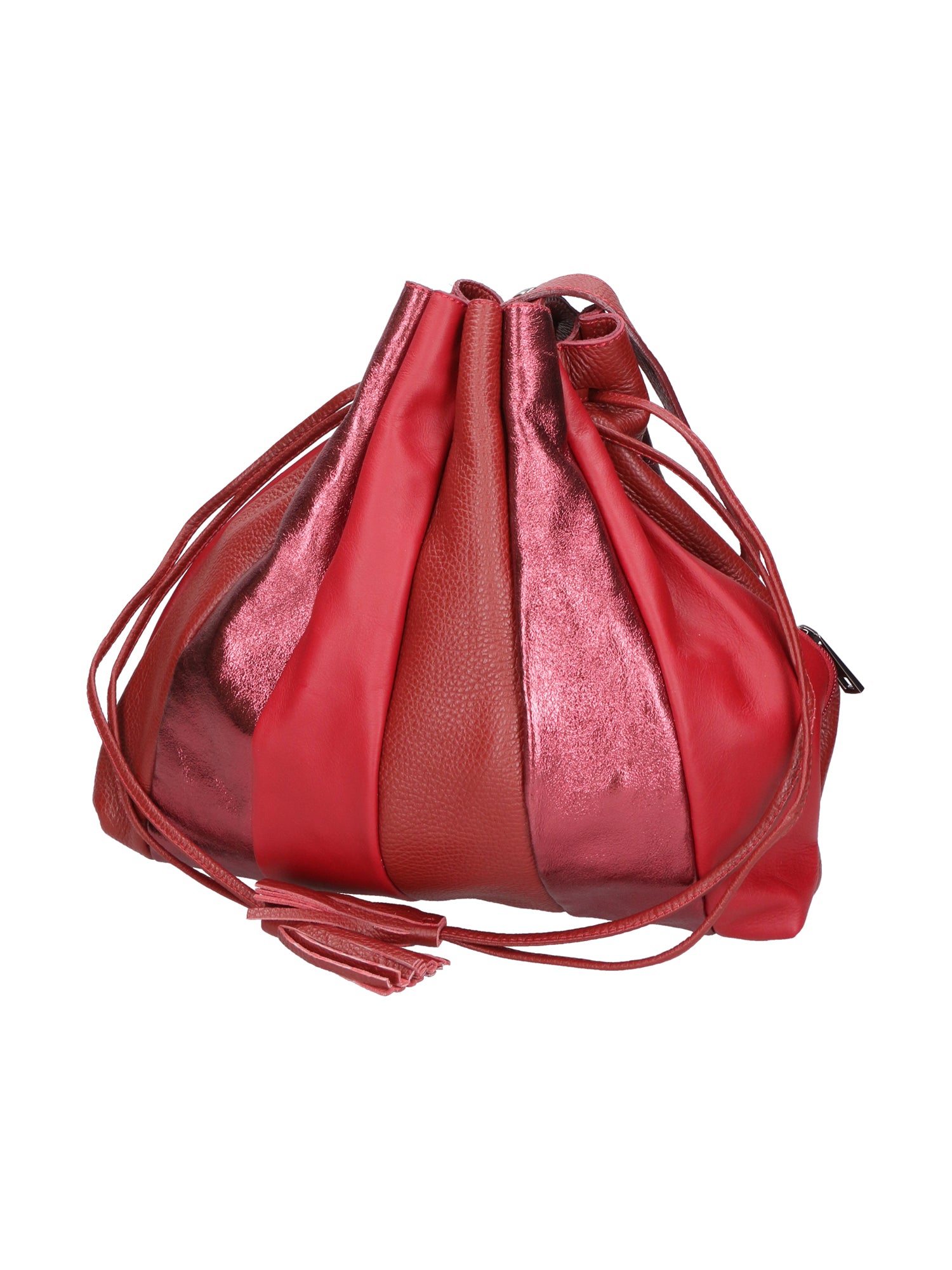 Nunzia Borsa a spalla da donna Vera pelle 576042-ROSSO RED Gave Lux