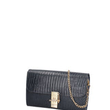 Borsa a tracolla da donna Vera pelle 00734-LU26 BLU SCURO Viola Castellani