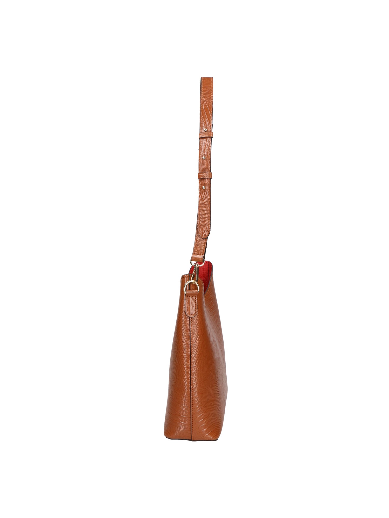 Carmine Borsa a spalla da donna Vera pelle 05442-LU17 CUOIO COGNAC Gave Lux